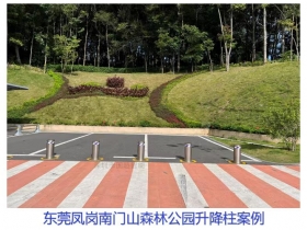 東莞鳳崗南門山森林公園升降柱現場案例