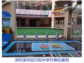 深圳龍華區(qū)行知中學(xué)升降柱現(xiàn)場案例